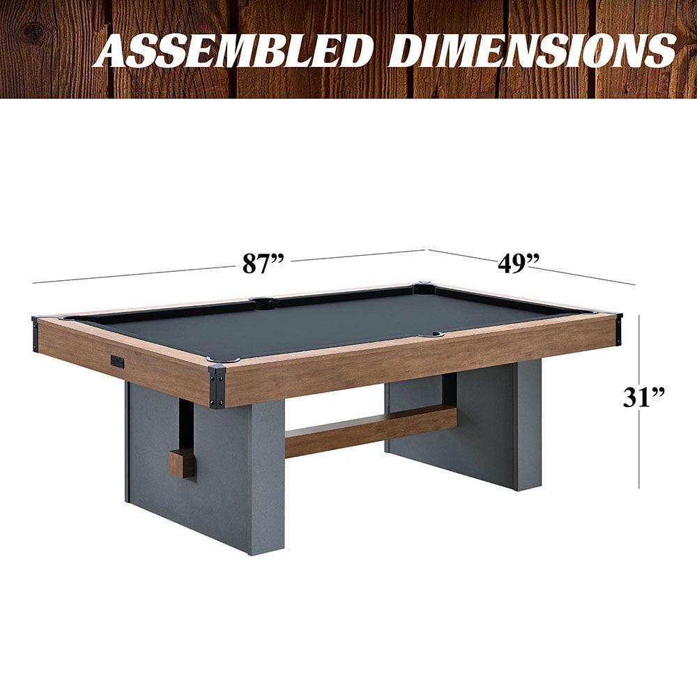 7' Drop Pocket Pool Table - Standard Size Billiard Table - Stylish and Modern