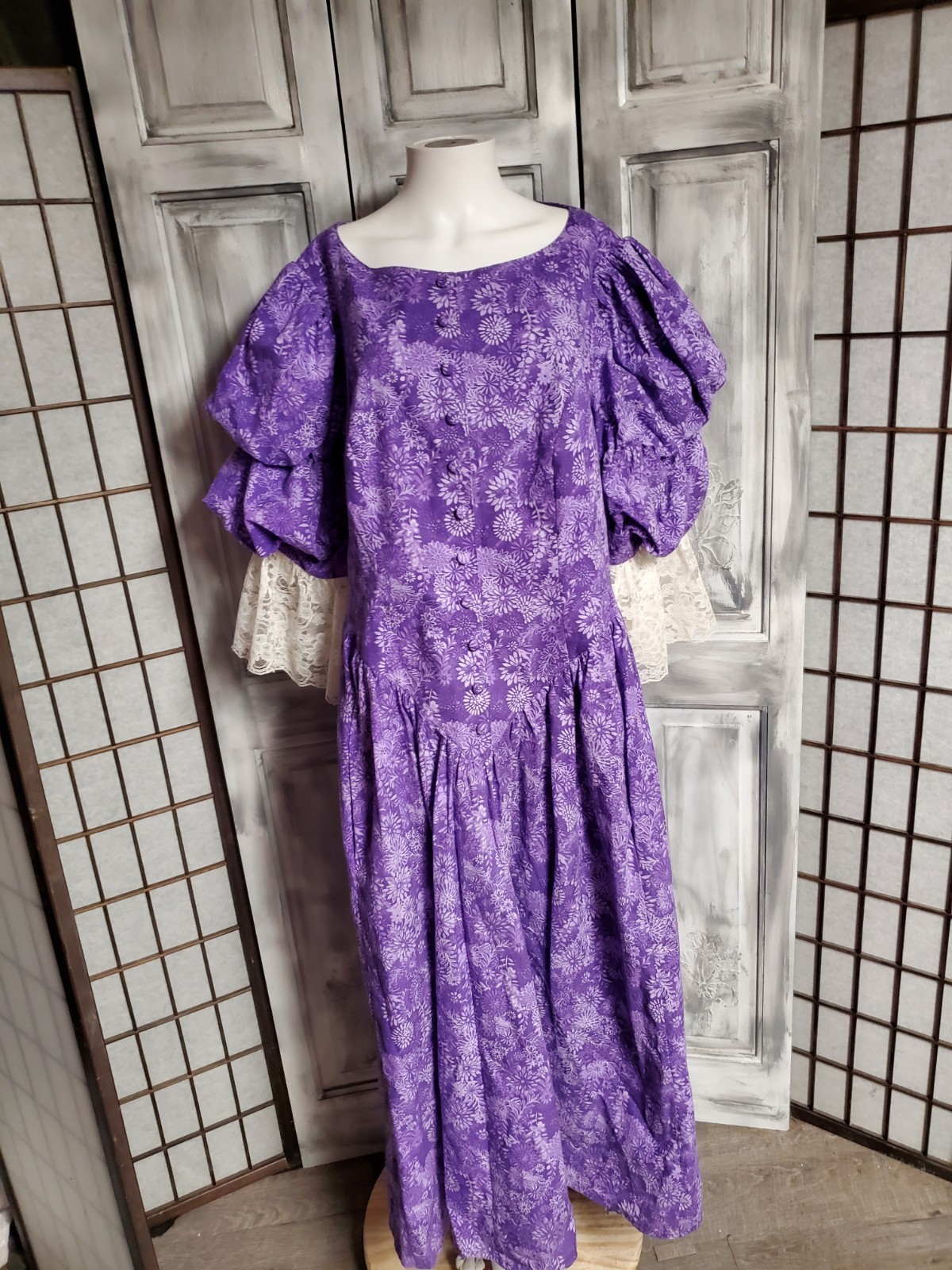 Recollections Victorian Style  edwardian Dress Cottagecore Vtg STYLE lace L-XL