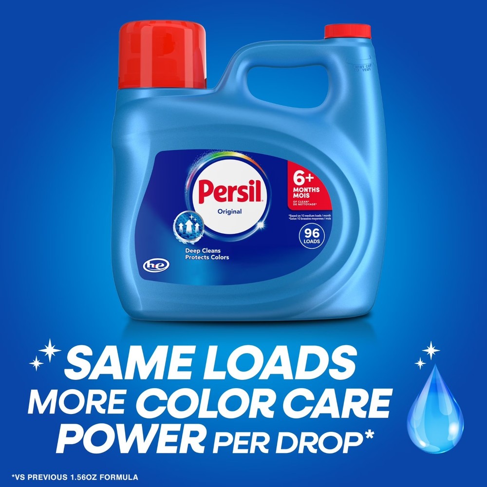 2 Pack Persil Deep Clean Liquid Laundry Detergent, Original, 126 fl oz, 96 Loads