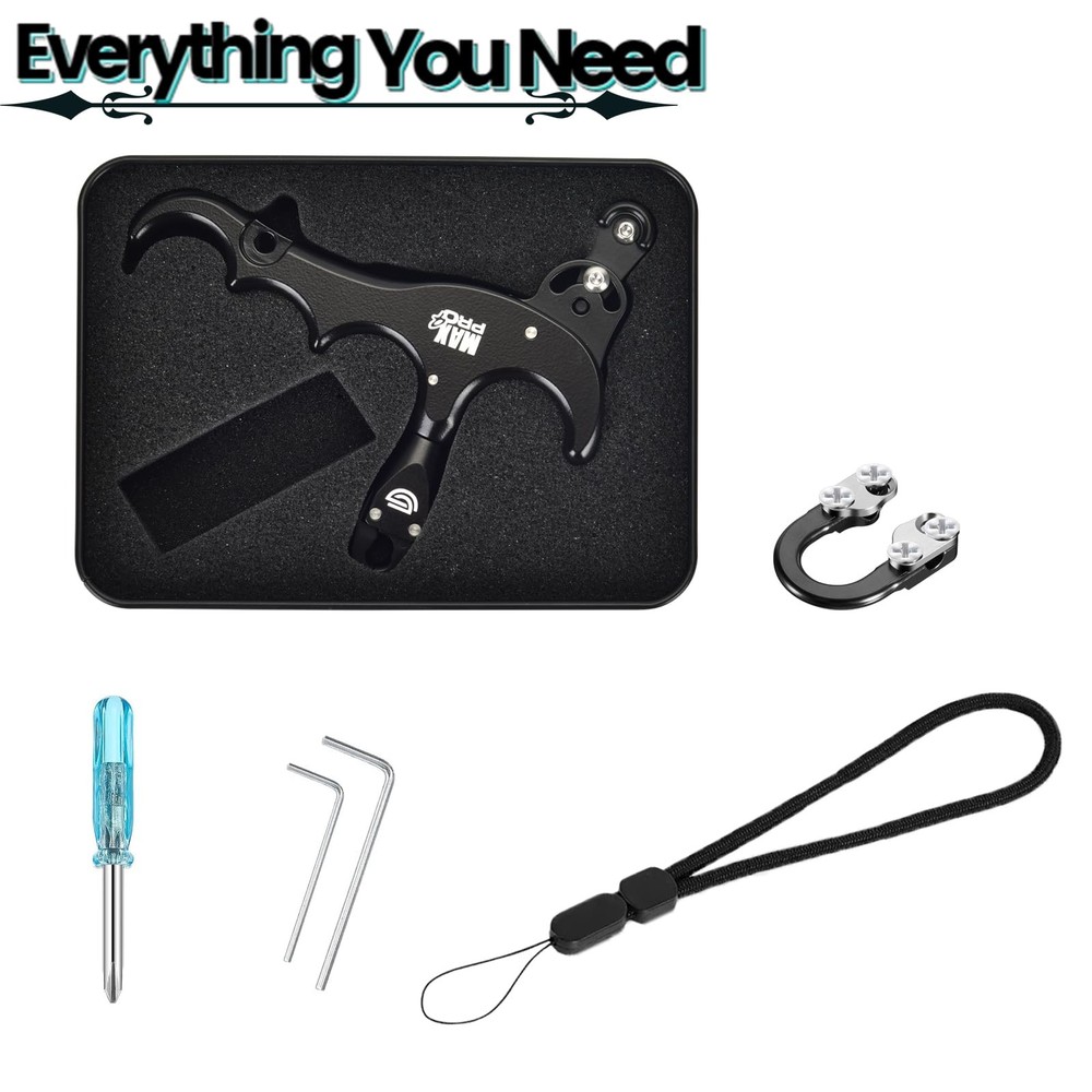 Bow Release Archery Release 360° Rotatable Thumb Release for Compound Bow