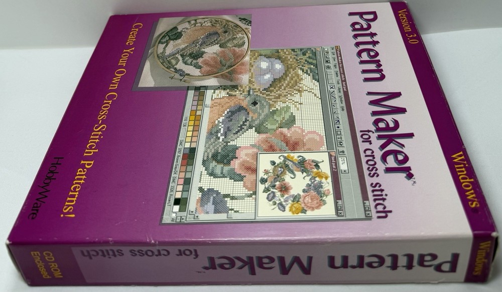 HobbyWare Pattern Maker for Cross Stitch Version 3.0 & Clipart Windows CD