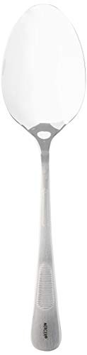 18-8 Stainless Steel Plating Spoon with Solid Bowl, 9 Silver Solid Bowl - 9"