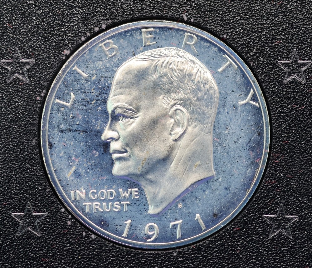 1971-S Brown Ike. Uncirculated Proof 40% silver Eisenhower dollar.