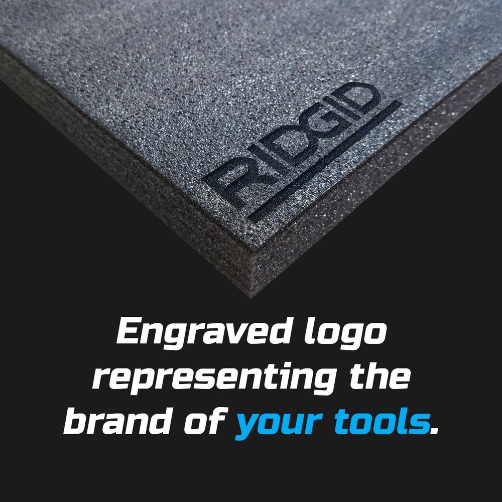 RIDGID DARK shadow foam tool tray insert storage organizer toolbox tool kit set