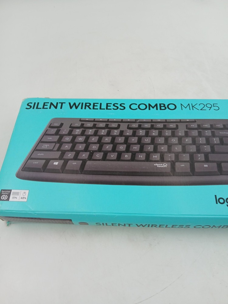 Logitech MK295 Silent Wireless Keyboard Mouse Combo Black USB New Open Box