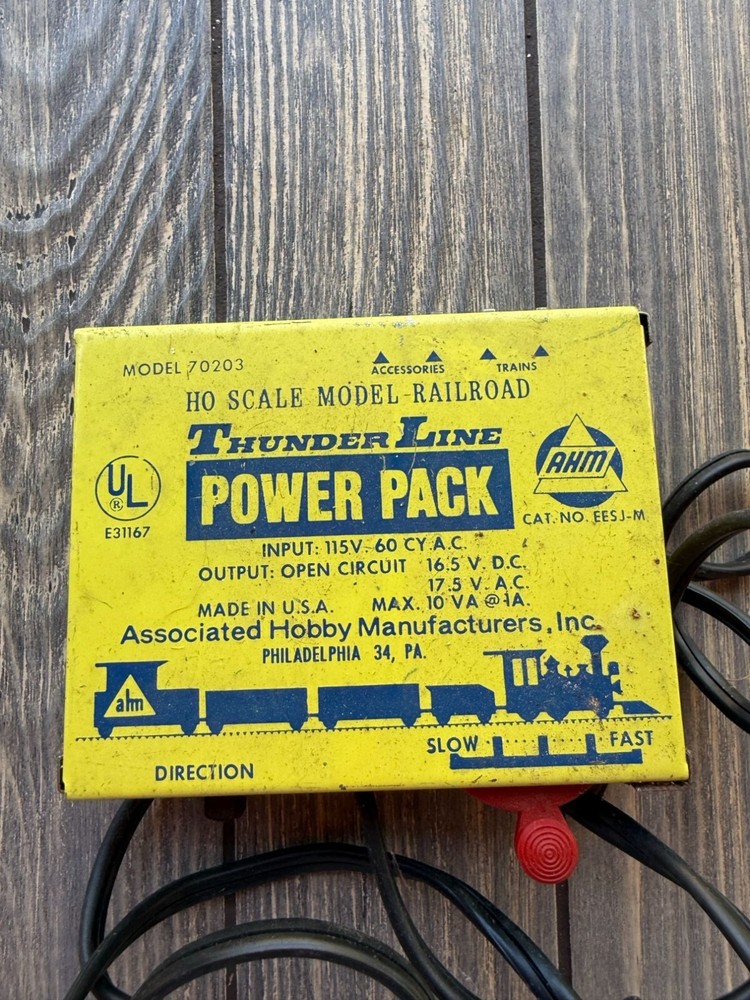 Ahm Thunder Line Ho Scale Model Railroad Power Pack Model 70203