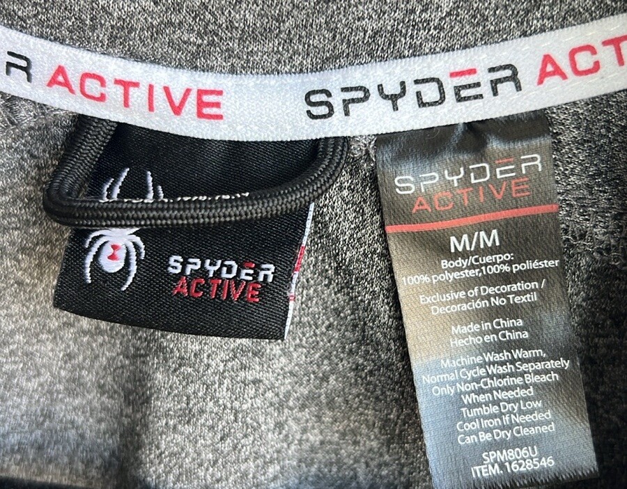 SPYDER Active Men's Full Zip Jacket Gray Size M