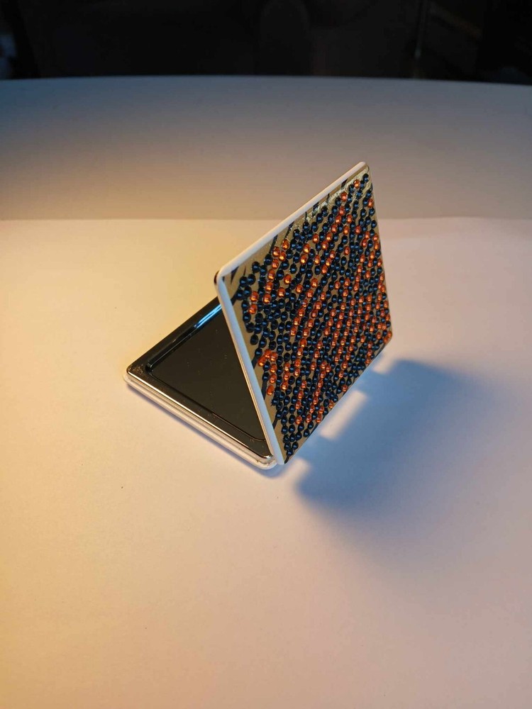 Diamond Dots Painting - COMPLETED Tiger Print Compact Mirror