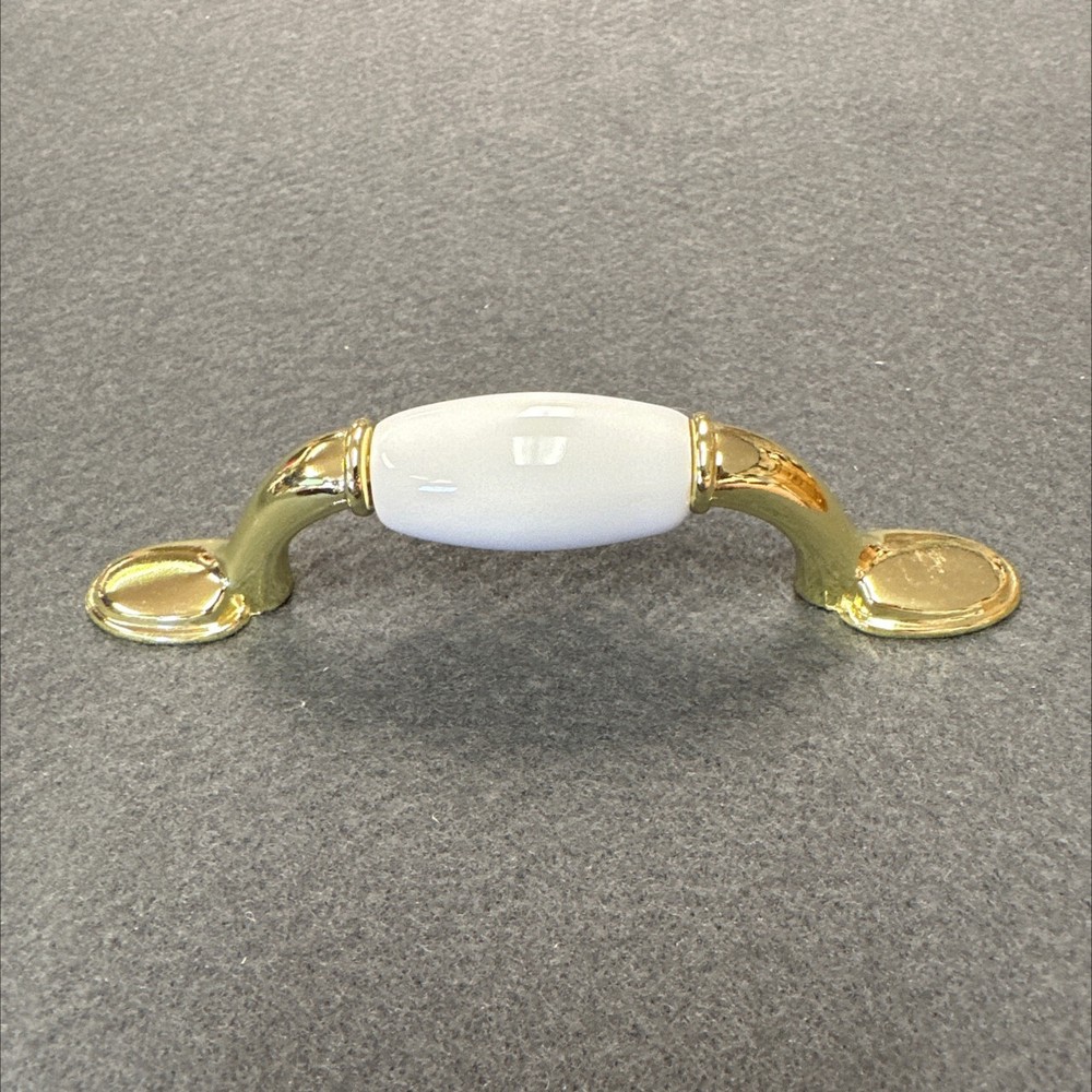 (5 Pack) 3 inch Spoon Foot Pull With Brass with White Ceramic Insert