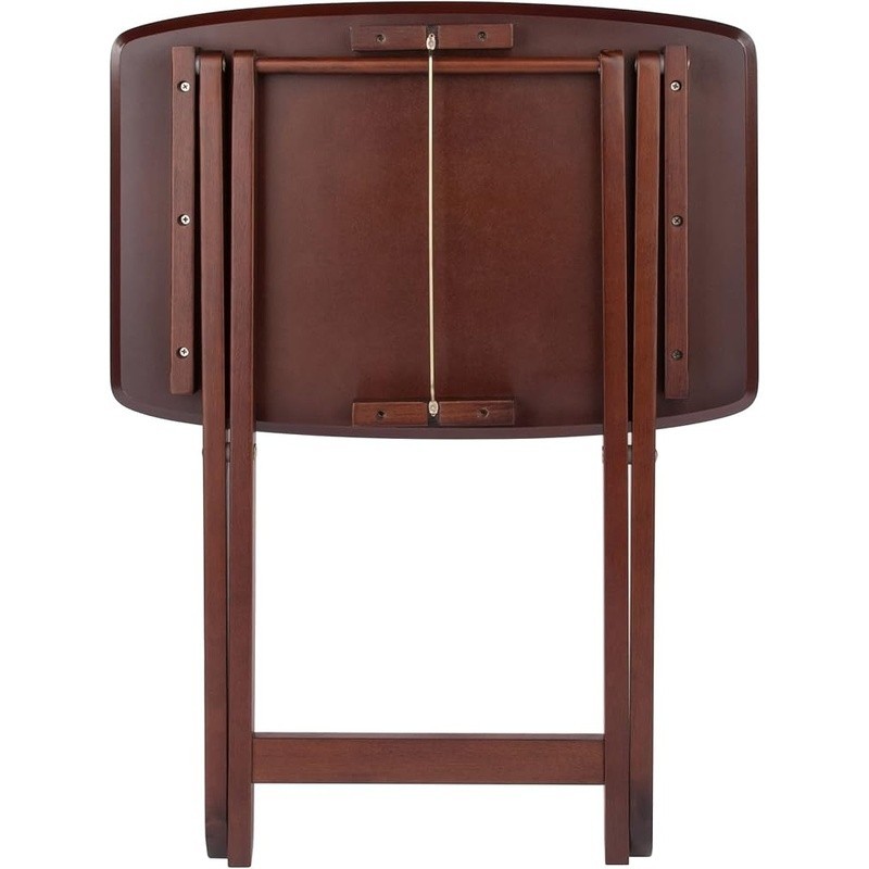 2-Piece Folding Tables Set Rectangular Smooth Edges Easy Storage Fully Assembled