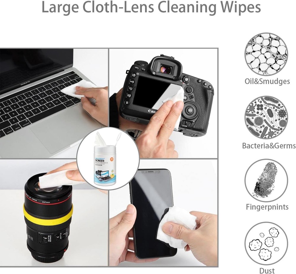 Monitor Wipes, Pre-Moistened Computer Screen Wipes for Electronics, Computer...