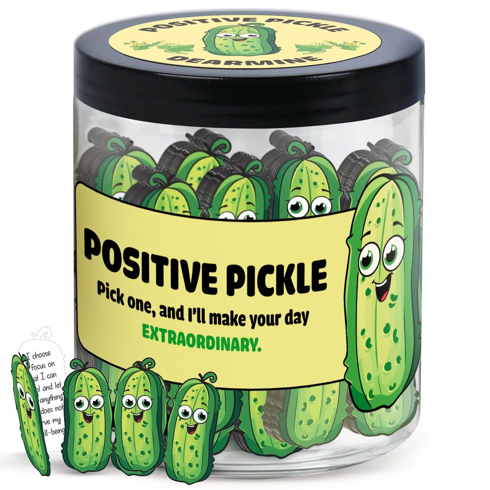 DEARMINE 60 Positive Pickle Cards Jar, Stocking Medium, Ab.