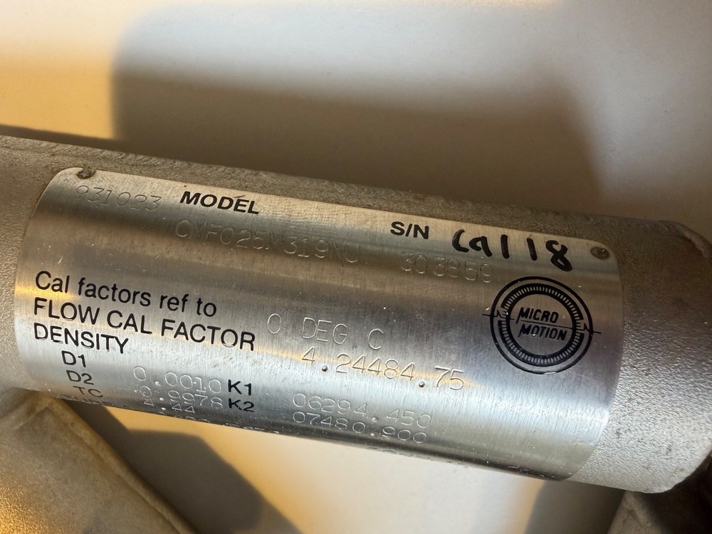 Micro Motion CMF025M319NU Mass Flow Sensor