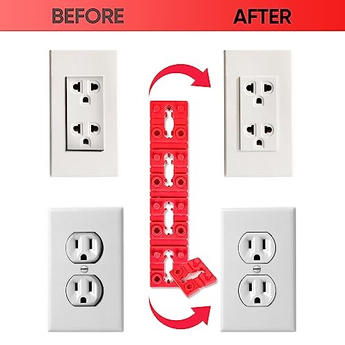 80Pcs Outlet Spacers Kit with 10Pcs Long Electrical Screws, Switch &