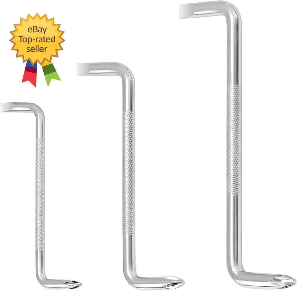 3 Pcs Offset Screwdriver Set  Right Angle Phillips and Flat Head, 90 Degree Scre