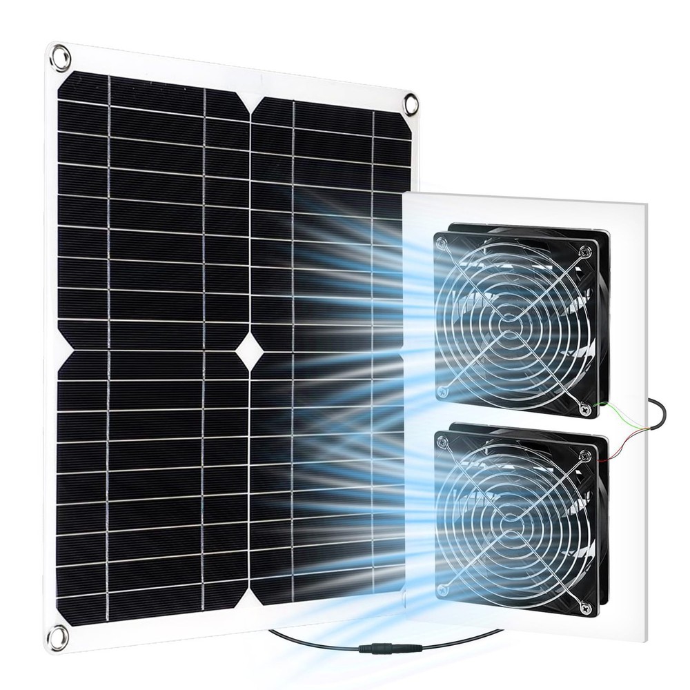 Solar Panel Fan Kit: 12W 12V Exhaust System