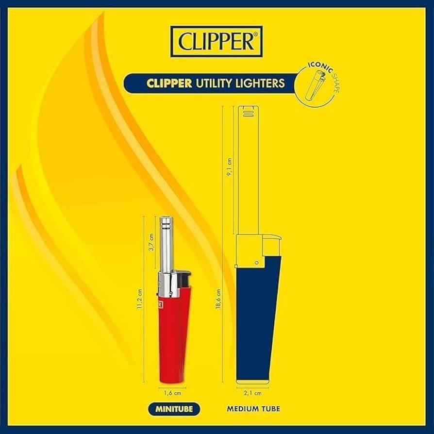 Clipper Zig-Zag Safe Clipper Mini Tube Refillable Lighters Assorted Colors