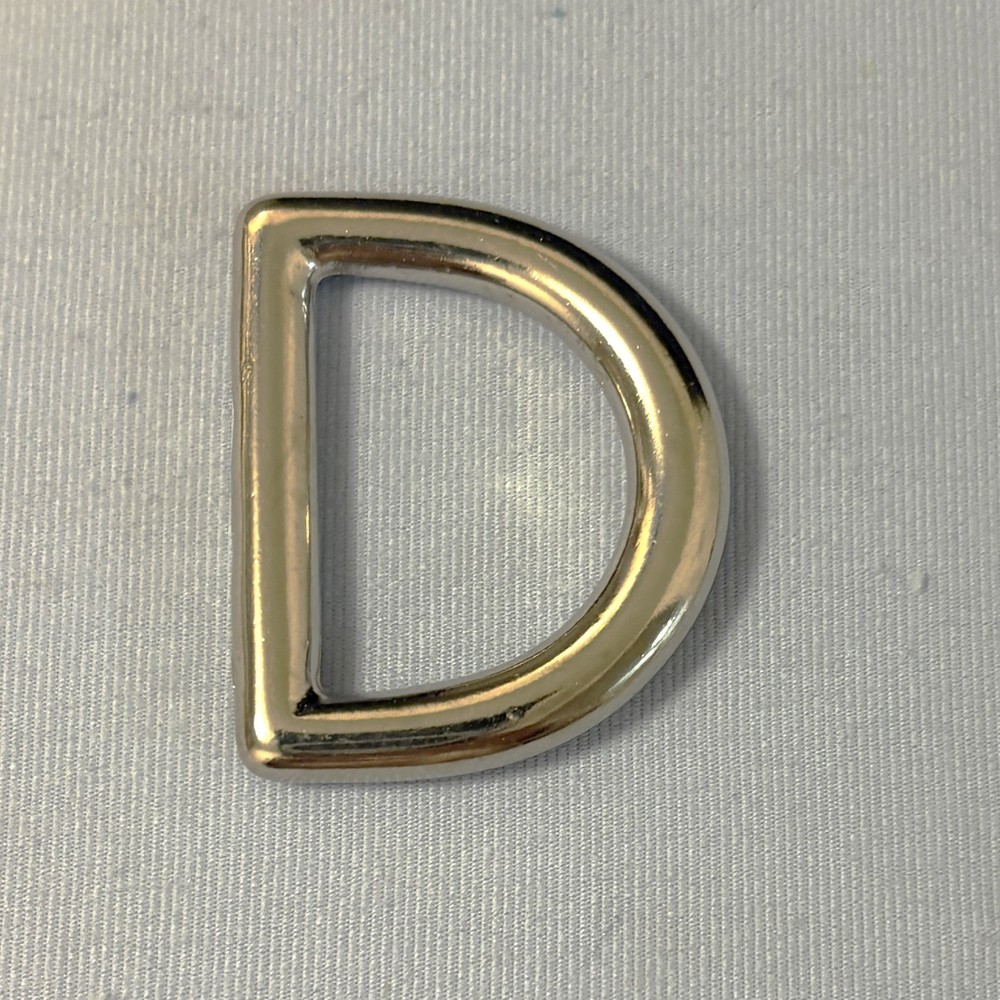4 Pcs Silver Plated Solid Brass 1" D-Ring Handbag Hardware 10g Heavy Duty