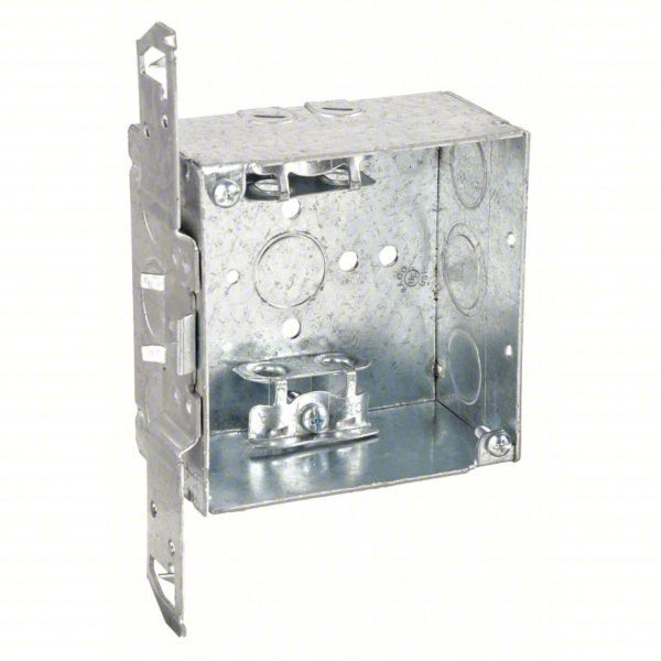 Raco 241 4" Square Bracketed Box, 2-1/8" Deep