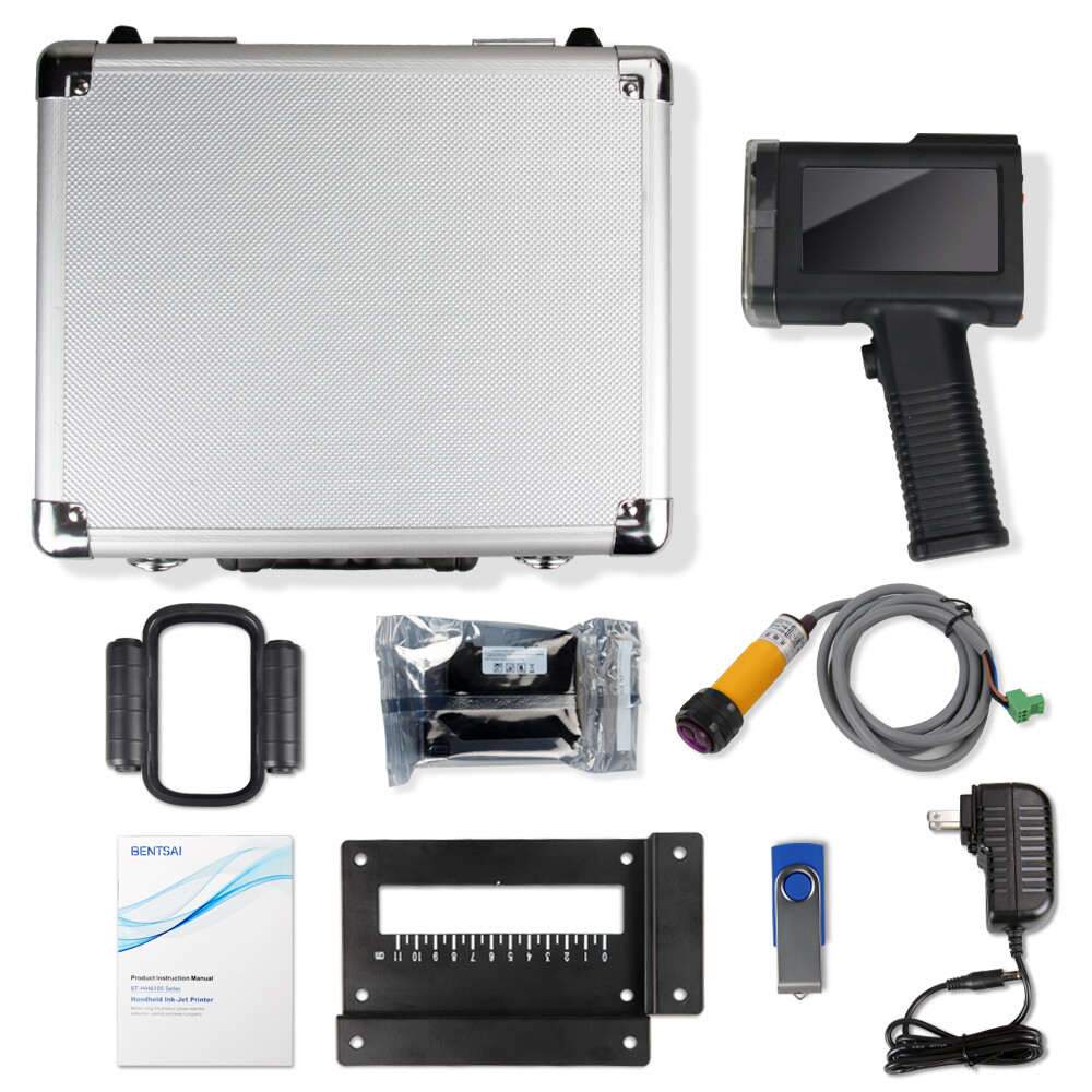 BENTSAI Handheld Inkjet Printer for Date Word QR Code Barcode Logo Machine DIY
