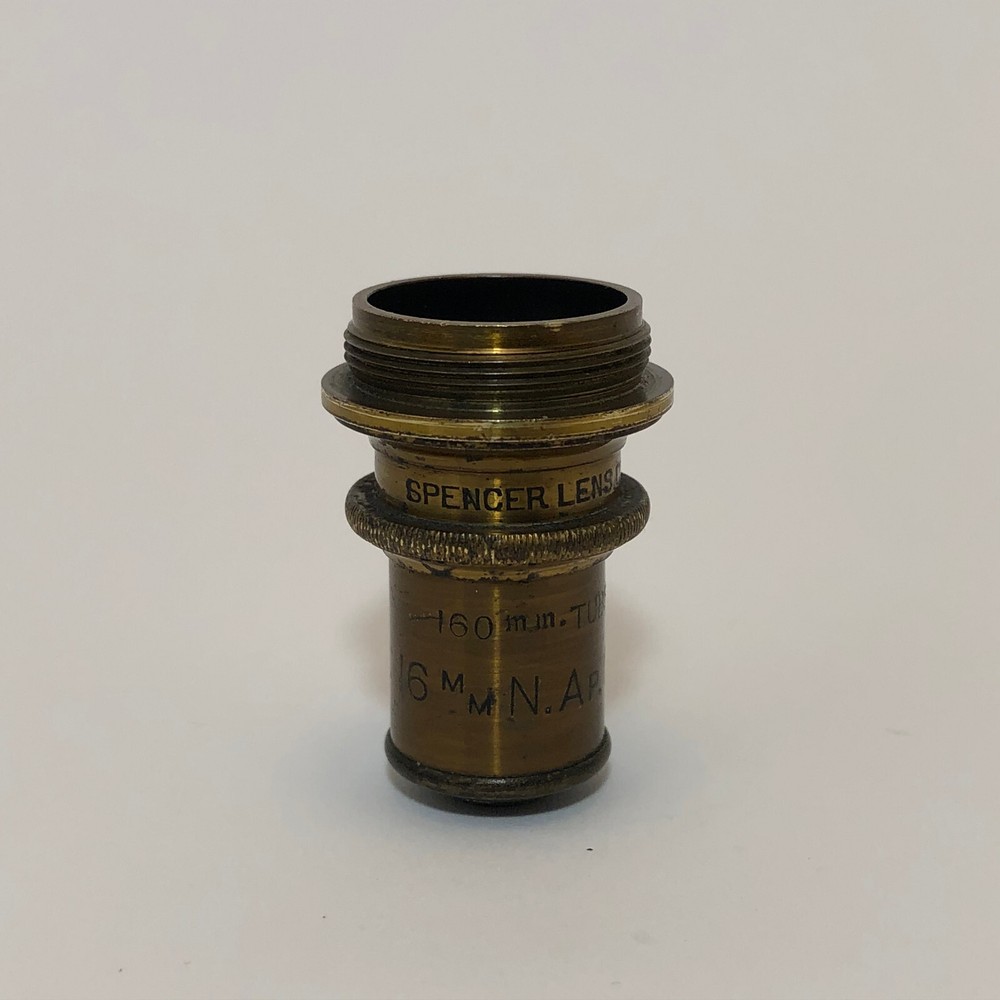 VINTAGE SPENCER BRASS OBJECTIVE LENS MICROSCOPE