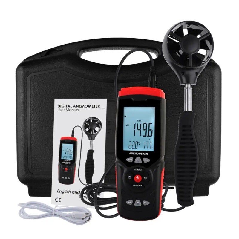 Handheld Wind Detector Telescopic Wind Measurement Anemometer Instruments