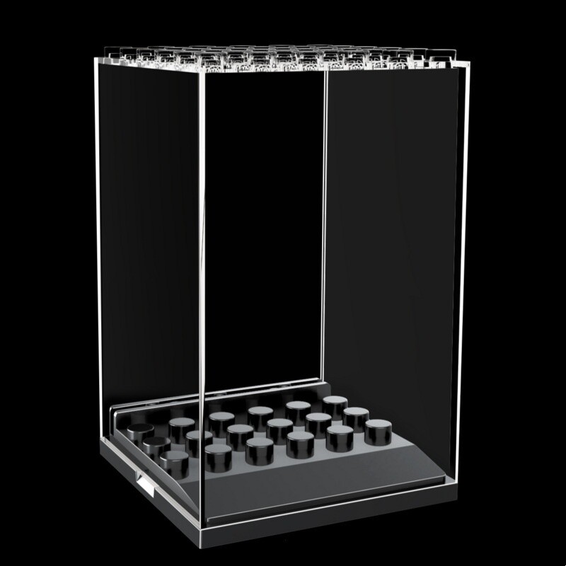 3Pcs Clear Black Base Display Case Box Suitable for Single Minifigures Stackable