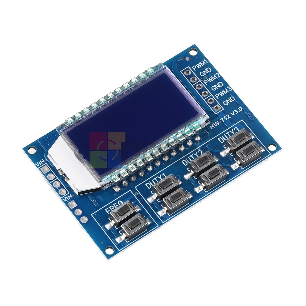 PWM Pulse Wave Frequency Duty Cycle Adjustable Module 3-Channel Signal Generator
