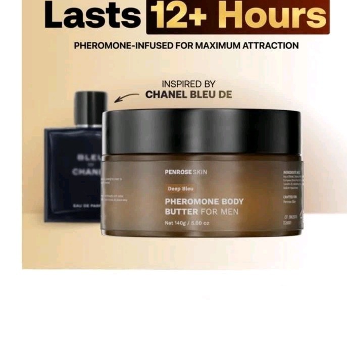 Penrose Skin Deep Bleu Pheromone Body Butter for Men 140g Inspired by Bleu De