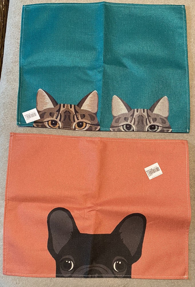 Table Place Setting-6 pcs Adorable Pets-Open box!! New