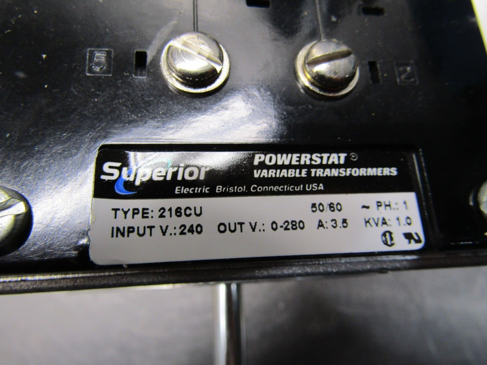 Superior Electric Powerstat 216CU Variable Transformer