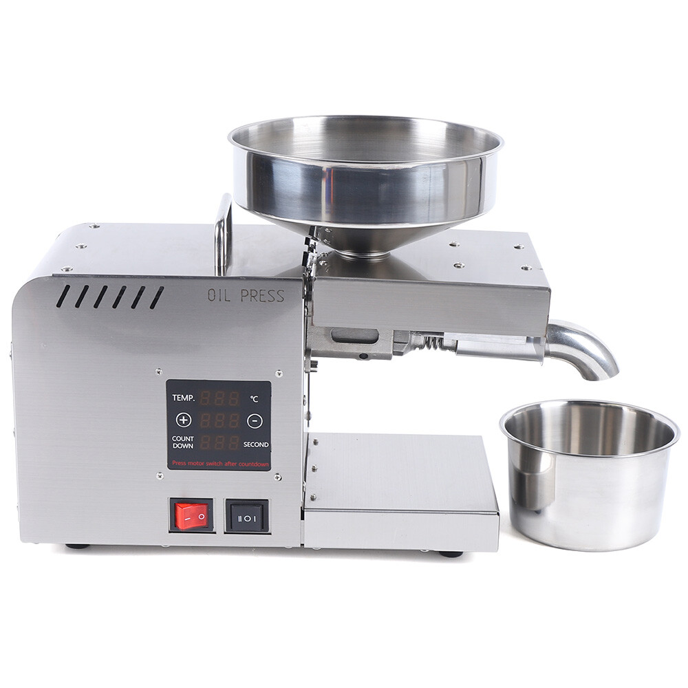 Automatic Oil Press Machine Cold & Hot Press 610W Oil Extractor Temp Adjustable