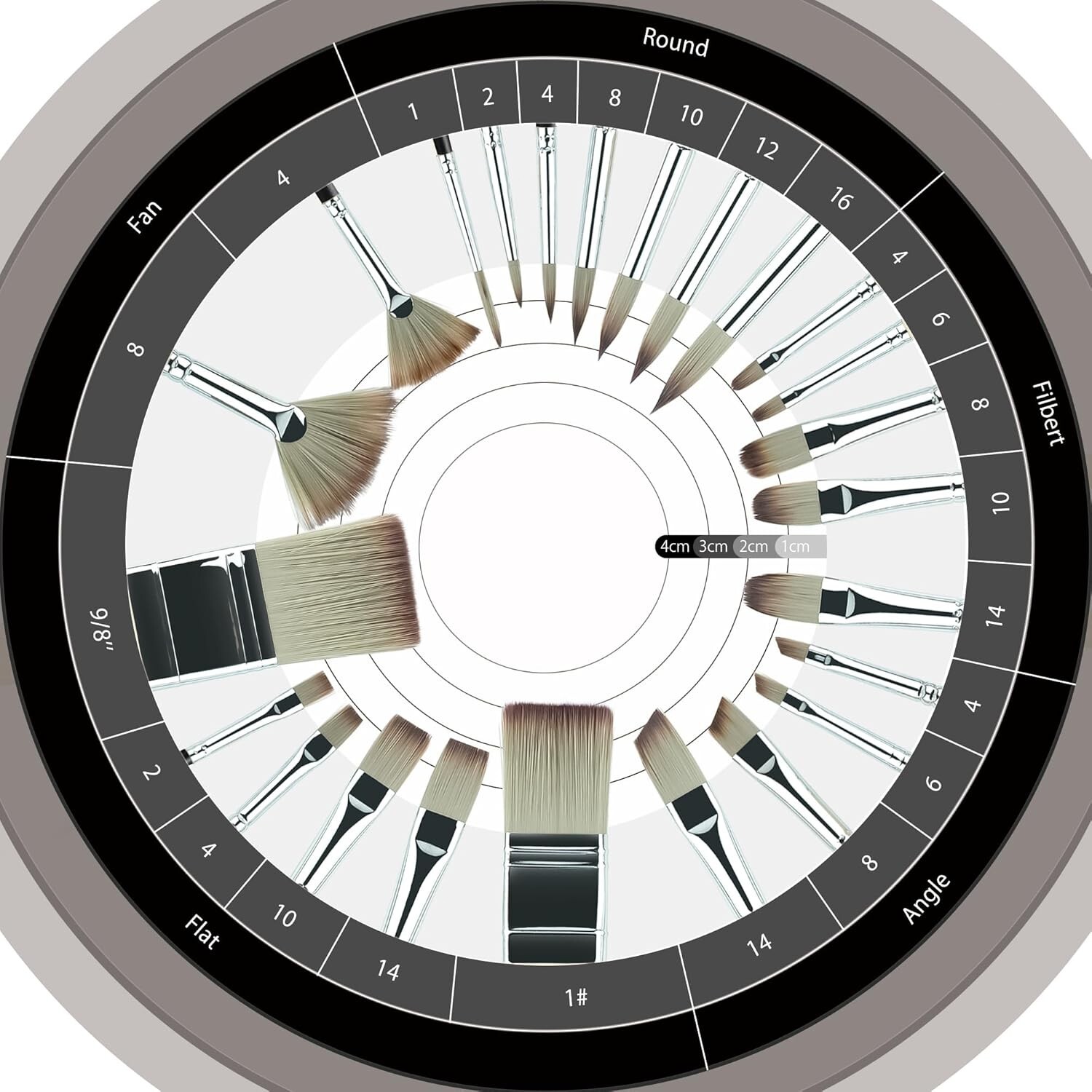 ARTIFY 24 Pieces Professional Oil Paint Brush Set, Long Handle Hard Nylon Hair