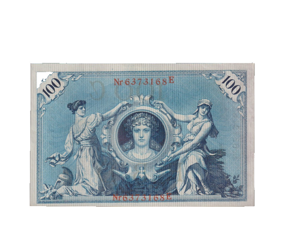 GERMANY 1908 100 MARK BANKNOTE P33a UNCIRCULATED CONDITION