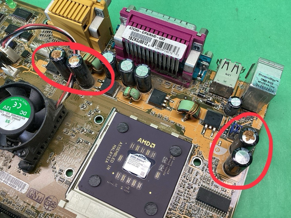 ASUS A7V266-E Desktop Motherboard + AMD Athlon CPU + RAM - UNTESTED