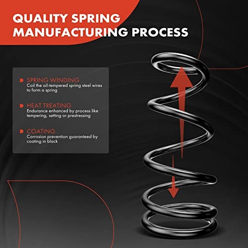 2Pcs Front Suspension Coil Spring Set Compatible with Cadillac DeVille 1994