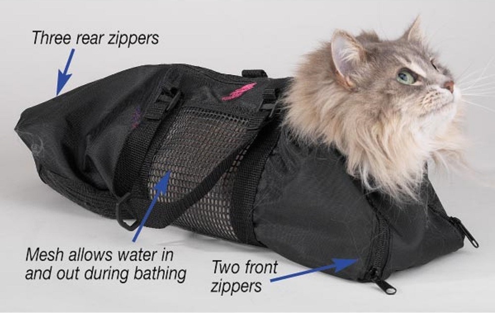 3 pc SET Top Performance Cat Grooming Bag NO BITE SCRATCH Restraint System Bath
