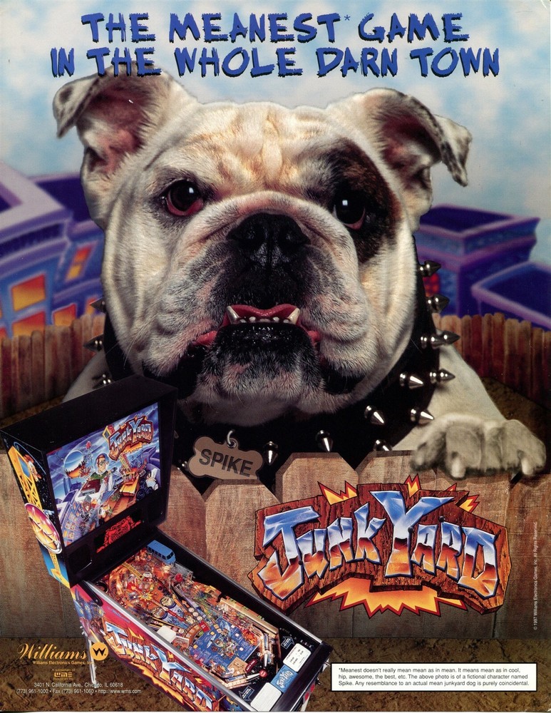 Junk Yard Williams Pinball Flyer /Brochure/ Ad - Mint