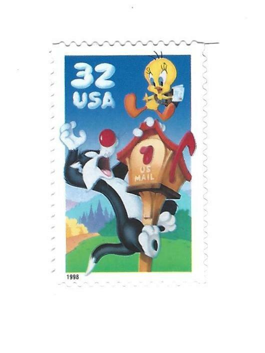 STAMPS US SCOTT 3204a "Sylvester & Tweety" 32 CENT MNH 1998