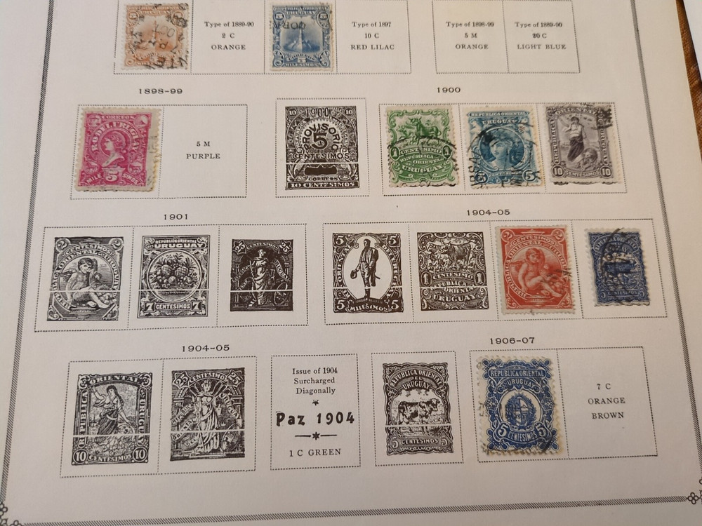 APC Z6436 Upper Volta Uraguay Scott internation pages and 260 stamps