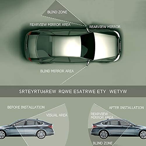 2Pcs Car Van Rectangular Blind Spot Mirror Towing Reversing Driving Stick On