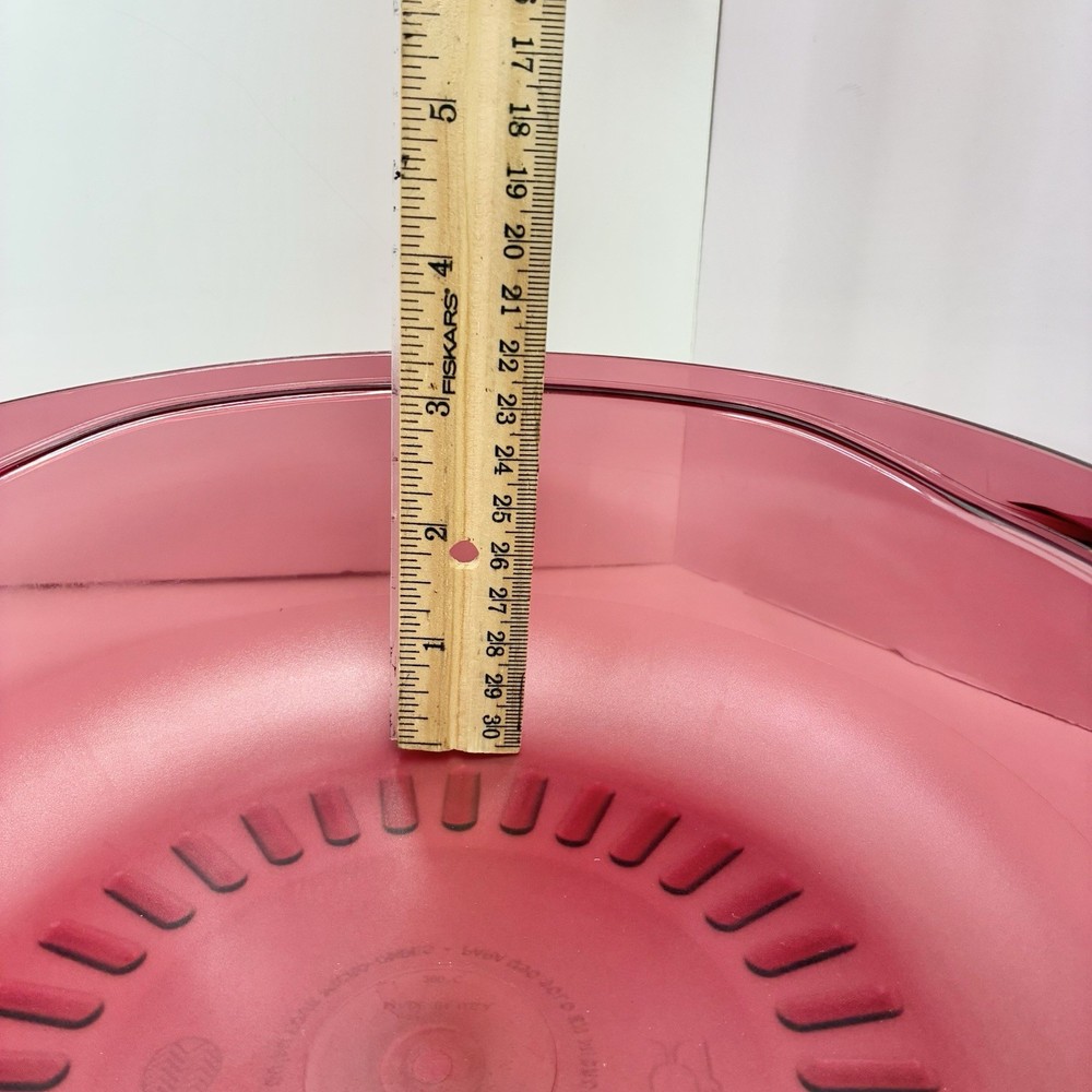 4 pc Tupperware Microwave Stack Cooker/Steamer Cranberry USA VTG *READ*