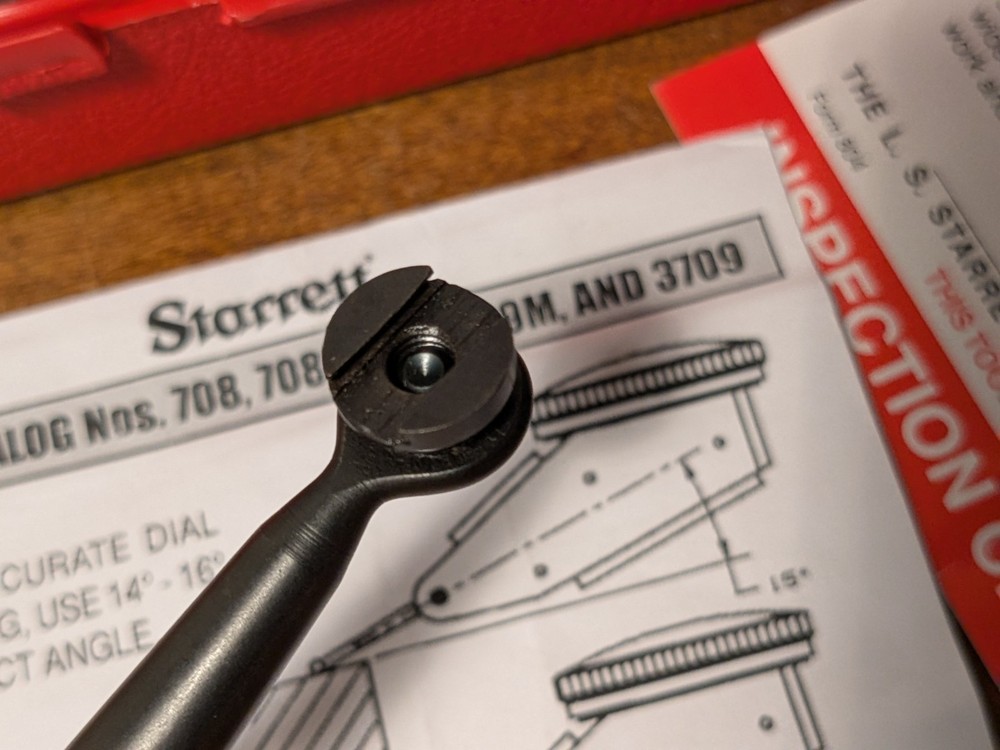 STARRETT .0001 Inch DIAL INDICATOR plus MOORE TOOLS DOG LEG INDICATOR HOLDER