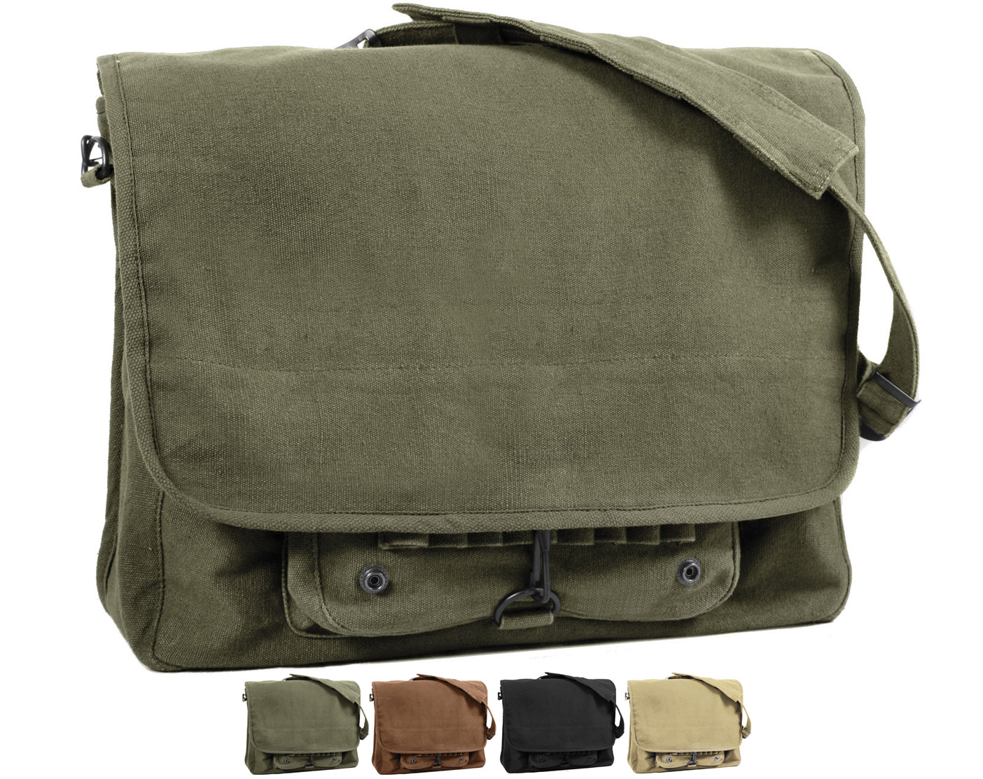 Rothco Washed Cotton Messenger Bag Paratrooper School Laptop Shoulder Bag