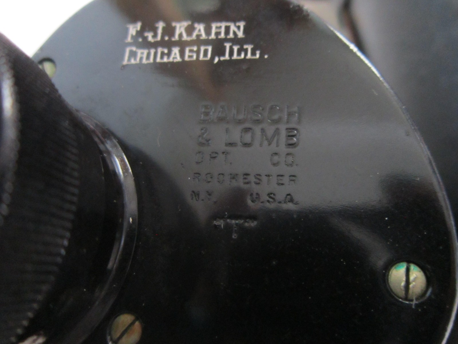 WW II Era Bausch & Lomb Binoculars & Case 7x50- Leather Straps