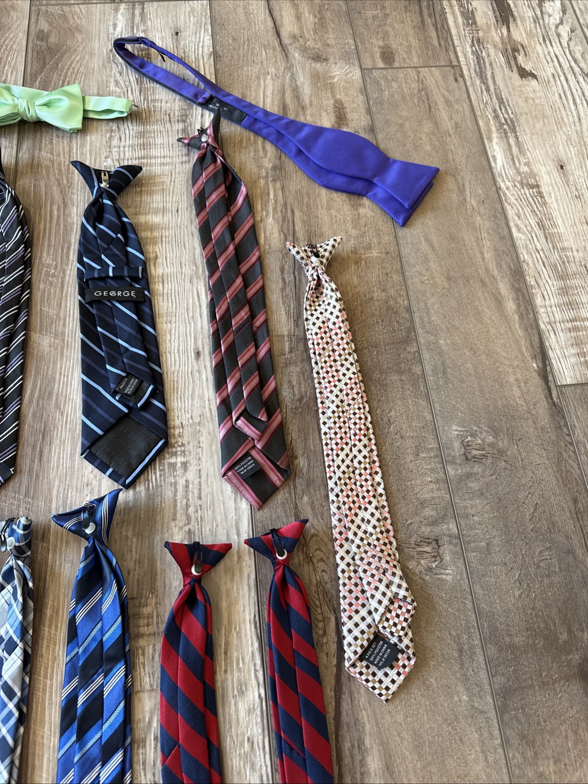 Ties For Children/Preteens Includes Clip Ons And Bow Ties Lot Of 16