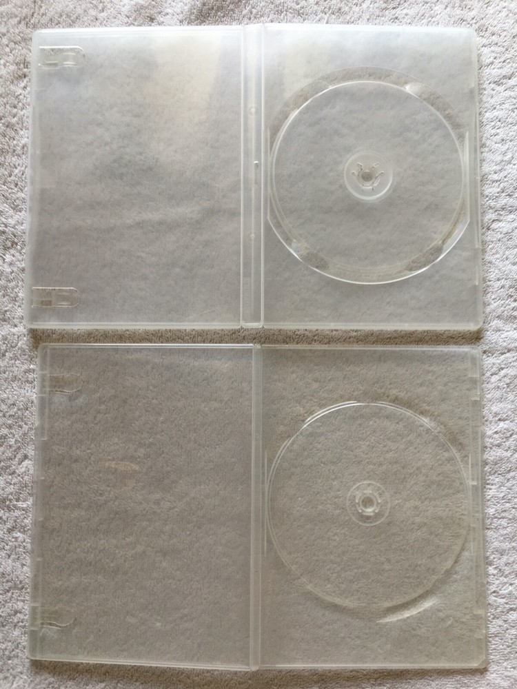 DVD Replacement Cases movie storage shells 2 disc 1 disc black clear