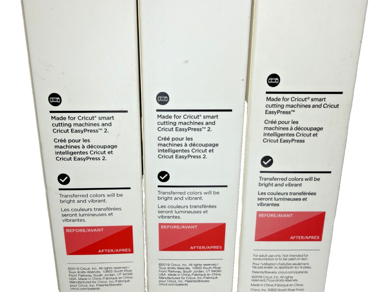 Lot 3 Cricut Infusible Ink Transfer Sheets Pattern Shape Solid 12"x12" Open Box