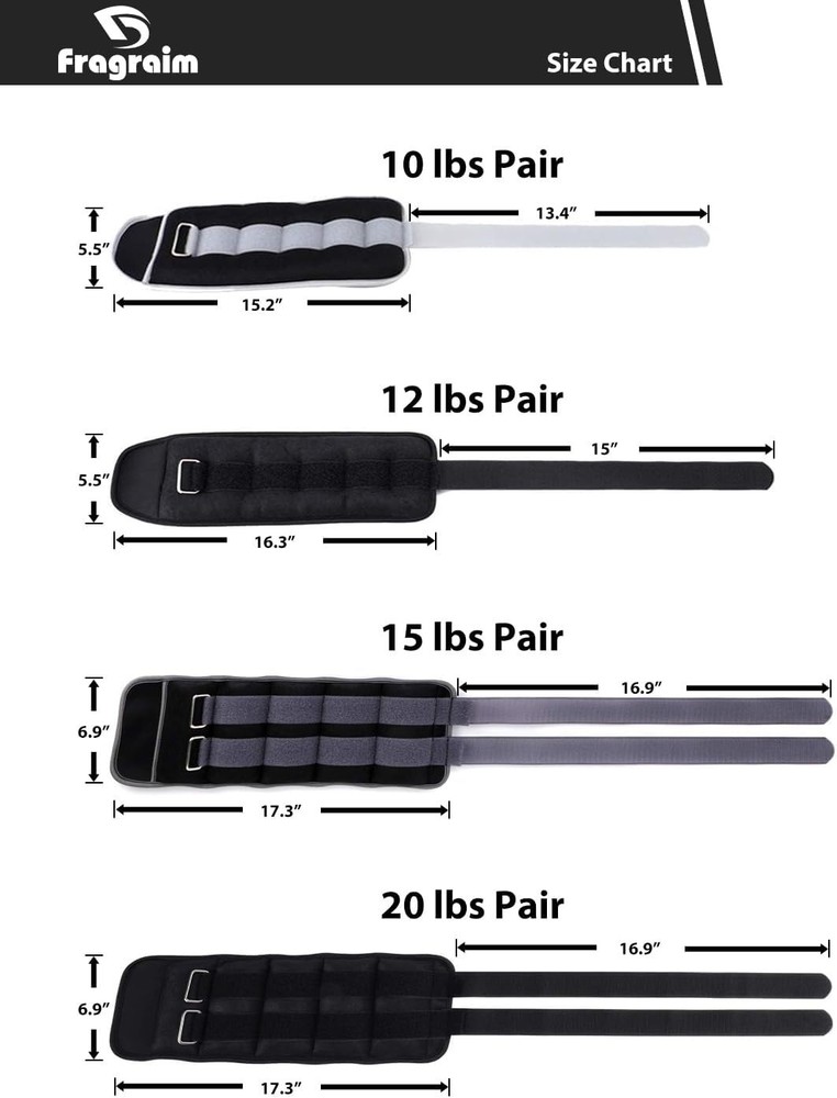 Ankle Weights for Strength Training - 1 Pair