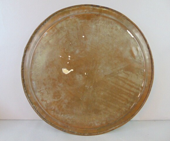 Vintage Antique Religious Middle Eastern Brass Tray